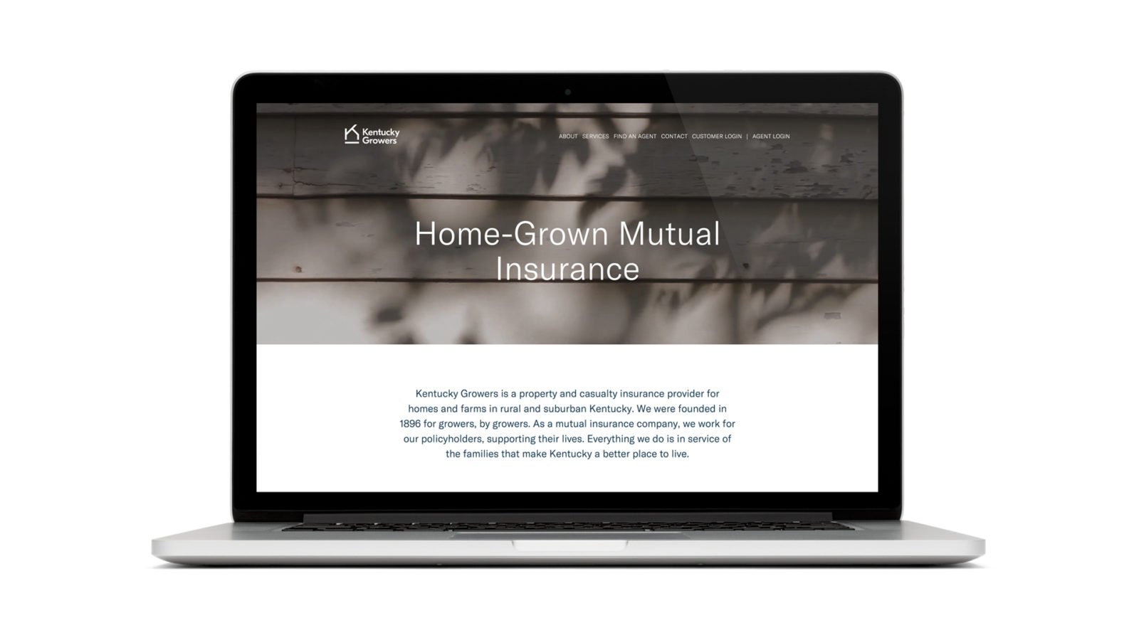 A brand identity and website design for Kentucky Growers Insurance