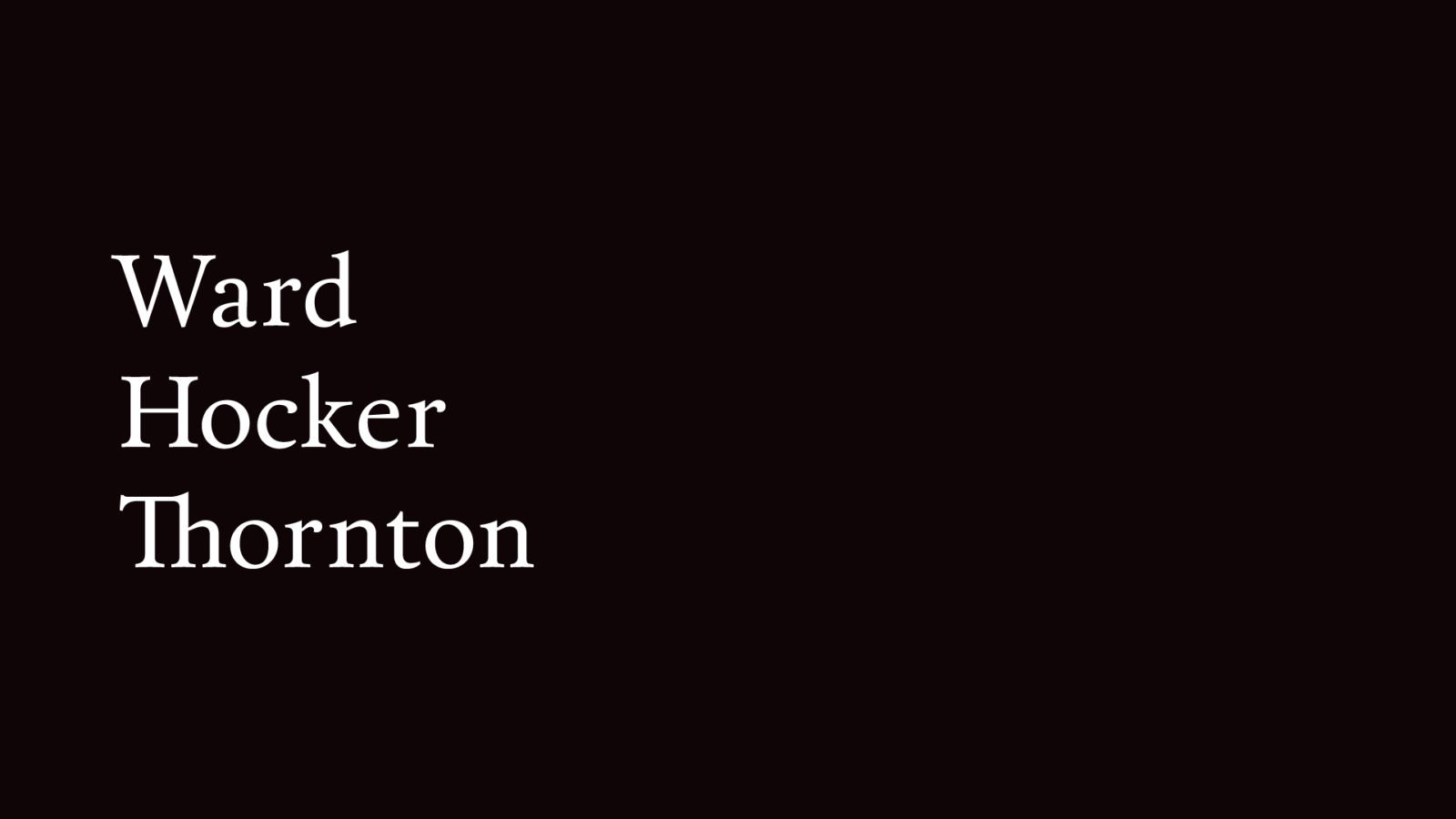 A Brand Identity for Ward Hocker Thornton by Bullhorn Creative