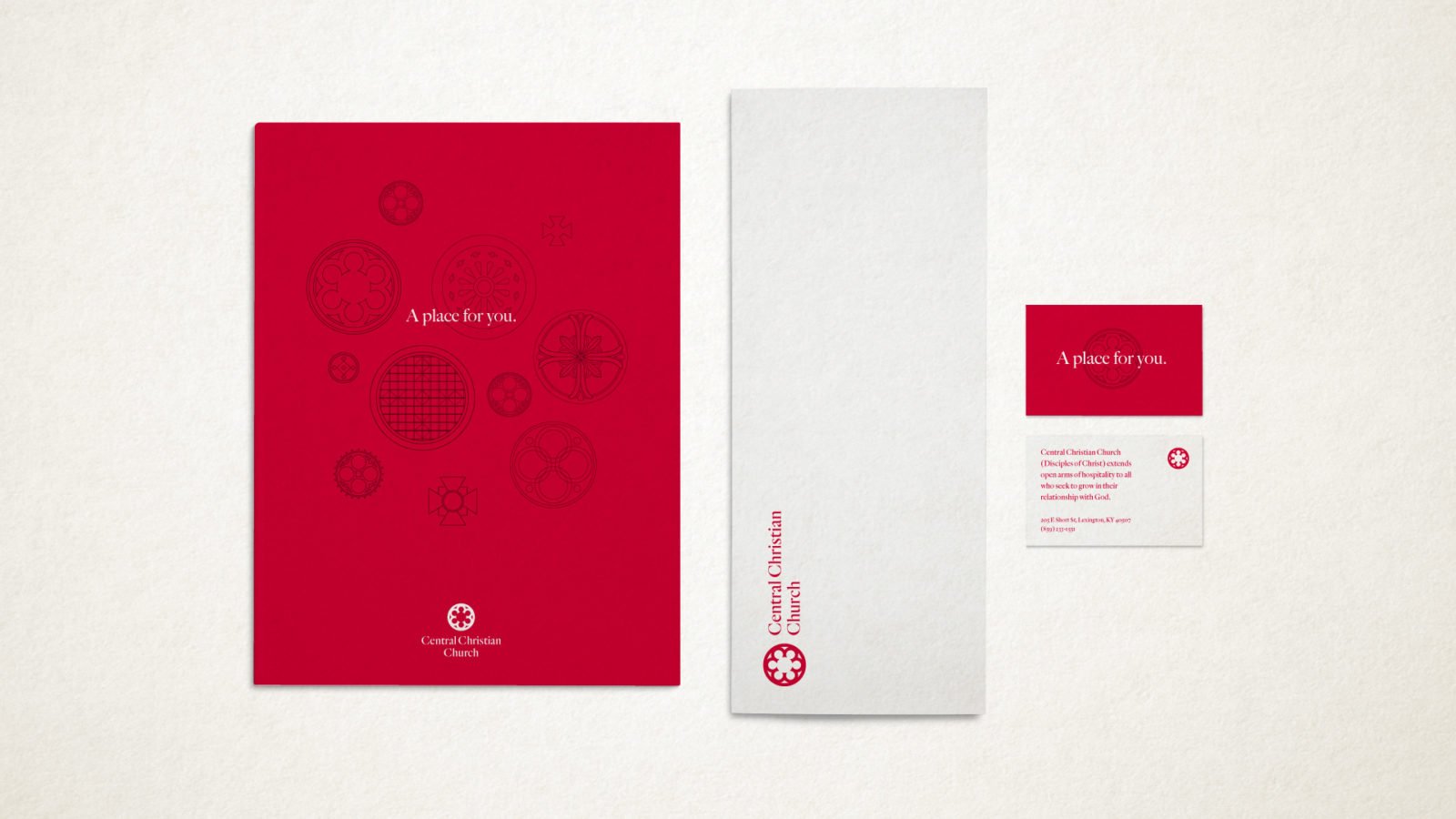 Slogan and illustrations for the Central Christian Church brand identity