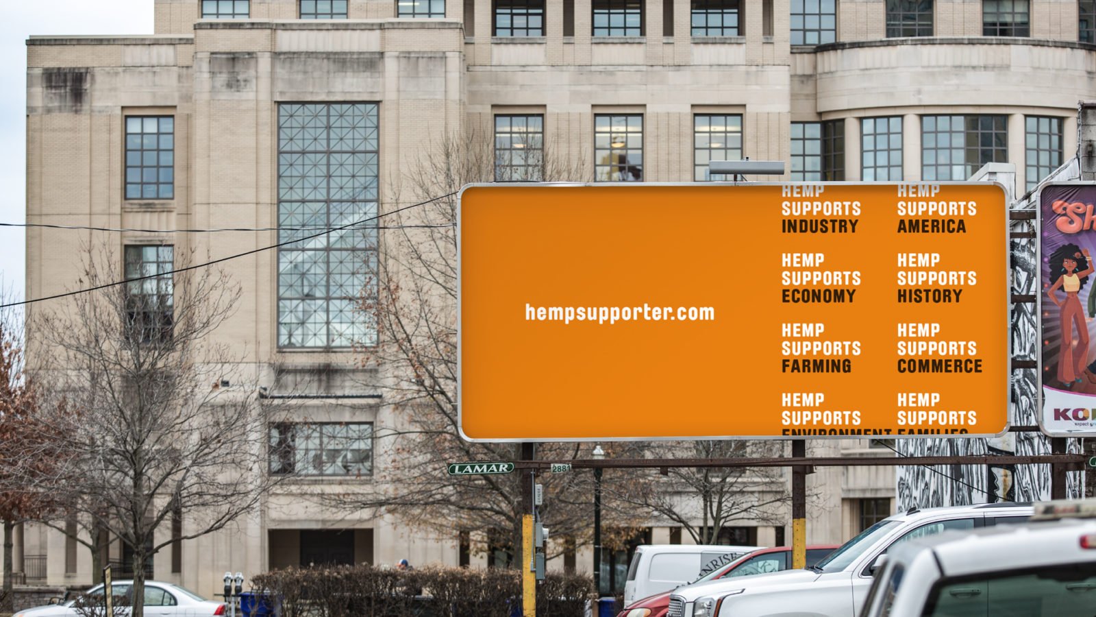 Industrial Hemp Campaign Branding for the US Hemp Roundtable Coalition Billboard