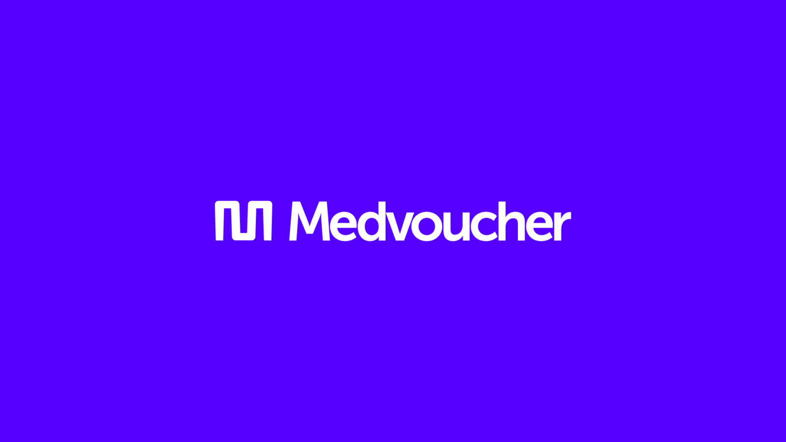 Brand identity logo and strategy for Medvoucher, a healthcare marketplace app