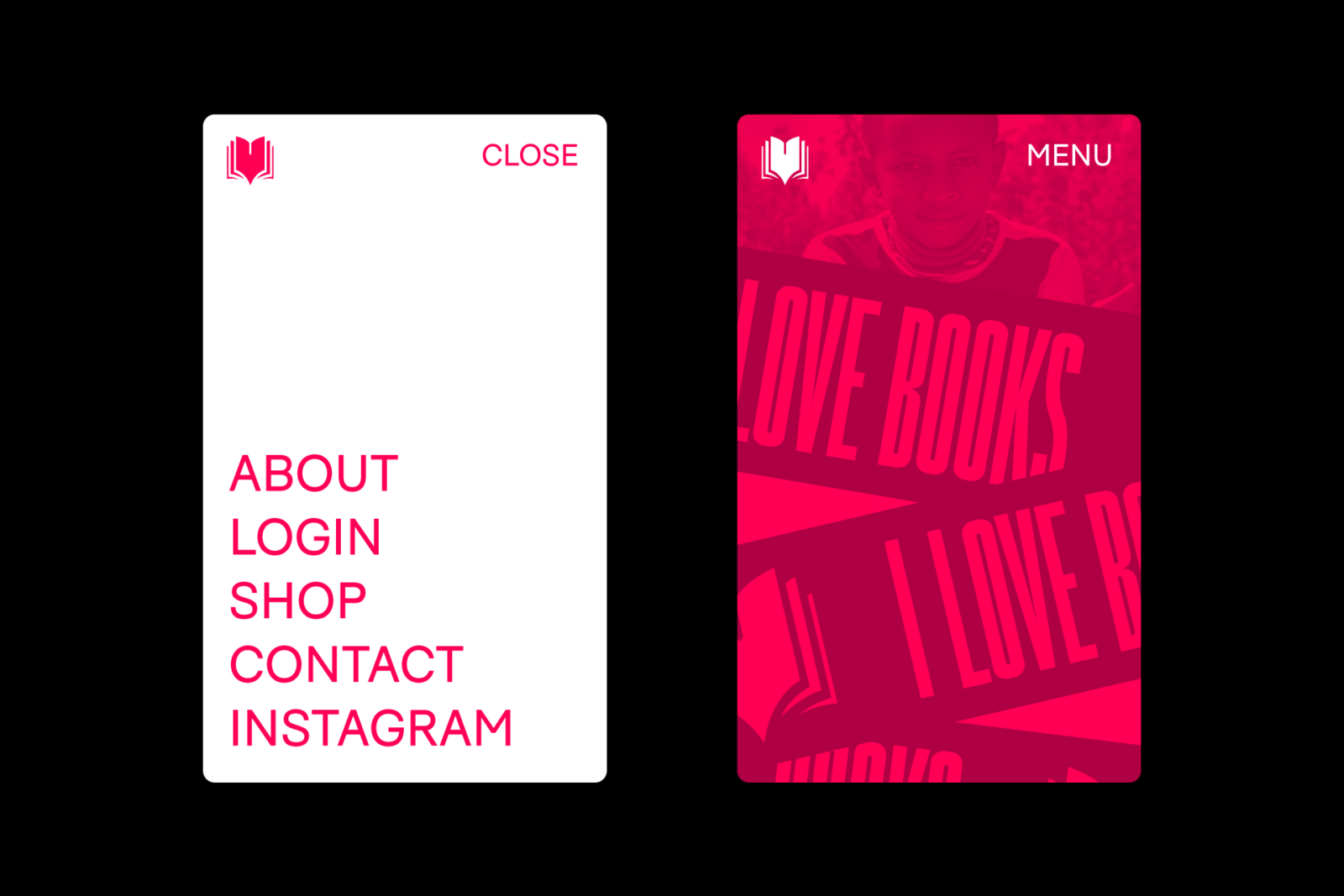 I Love Books Impact Brand Mobile website Design