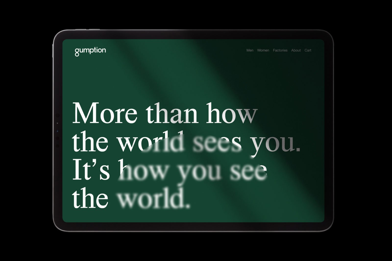 Gumption Glasses Brand Website Design