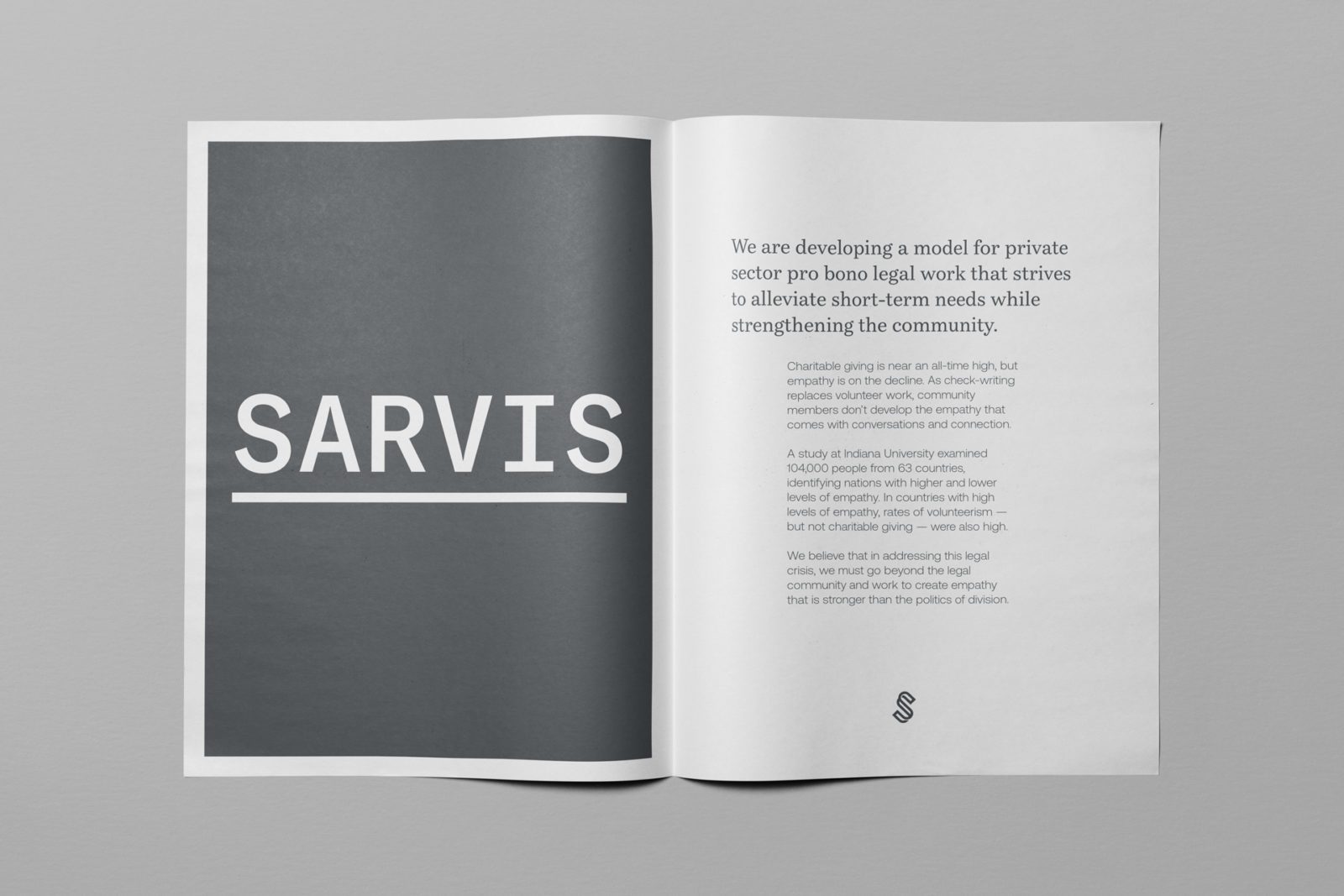 Sarvis branding case study: Newspaper ad layout design