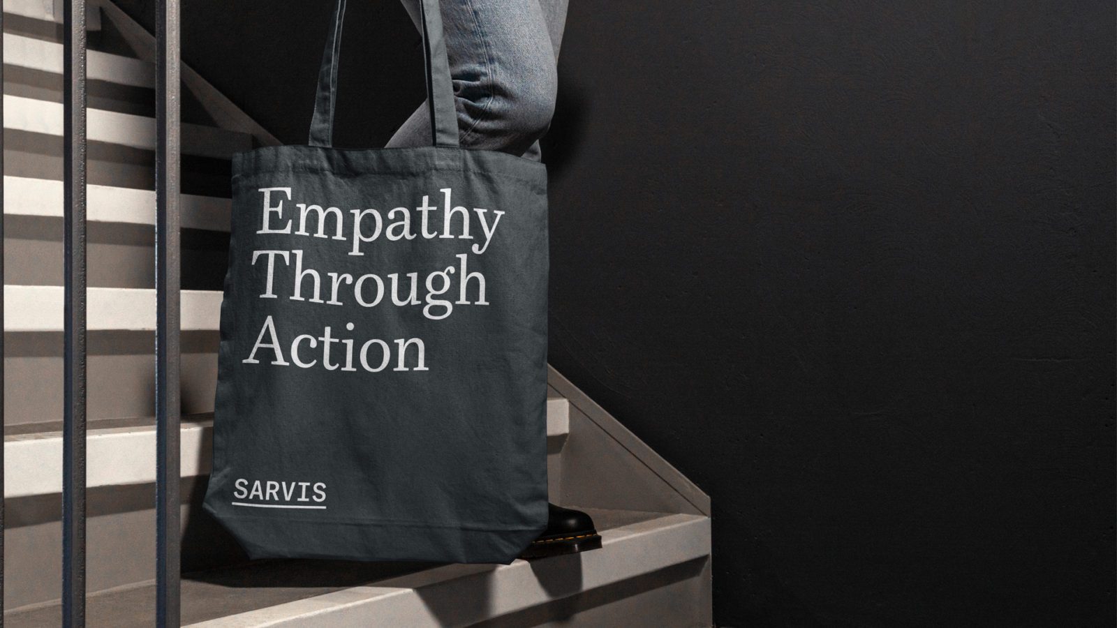 Sarvis branding case study: Brand language and tote bag design