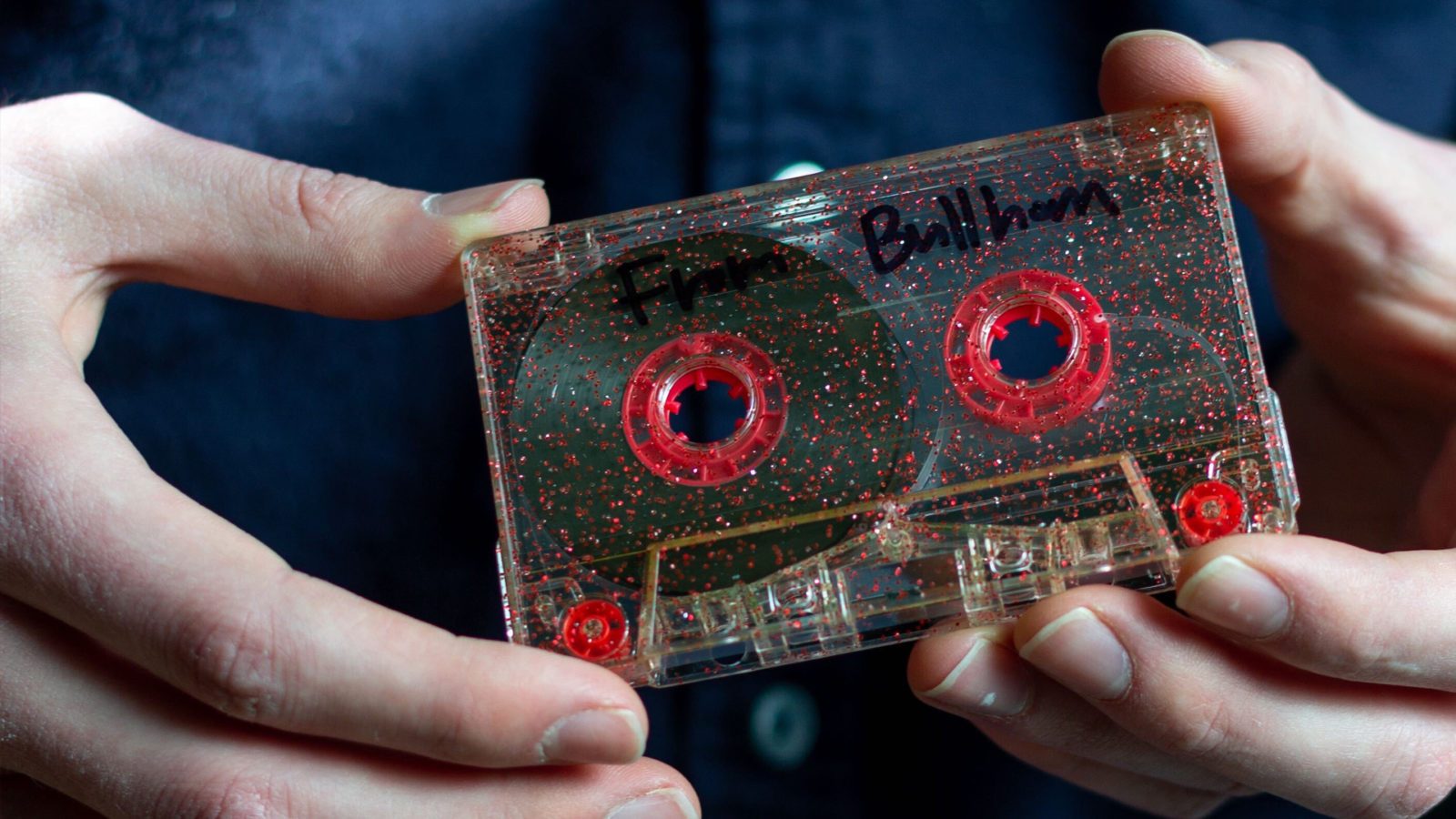 Bullhorn Valentine's Day Cassette Mixtape Red Sparkles
