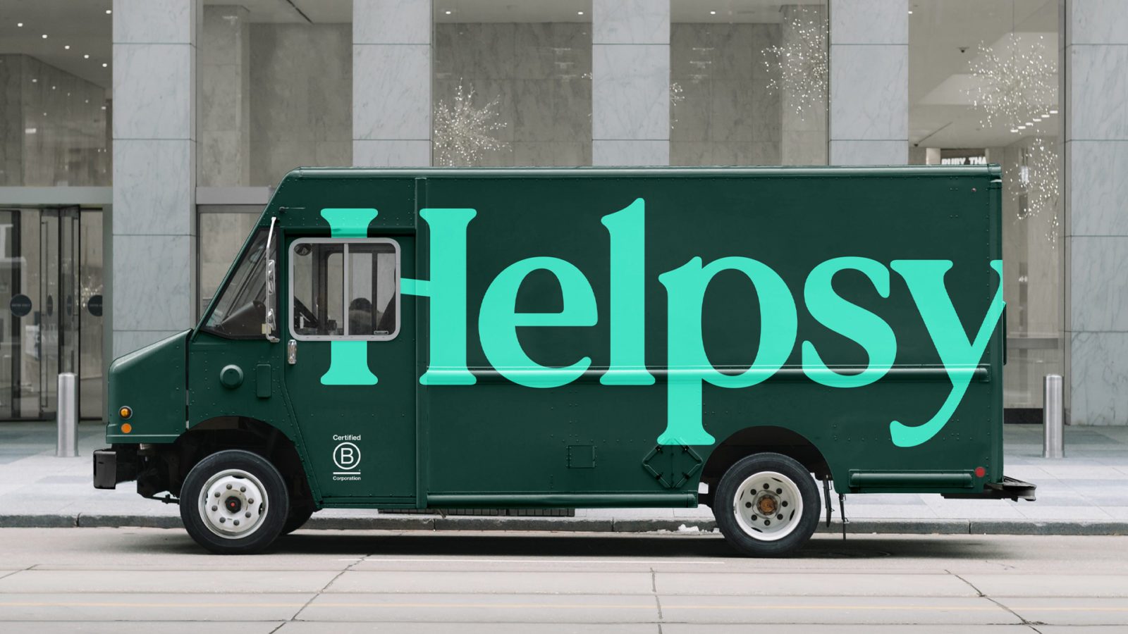 Helpsy rebrand logo transport truck concept