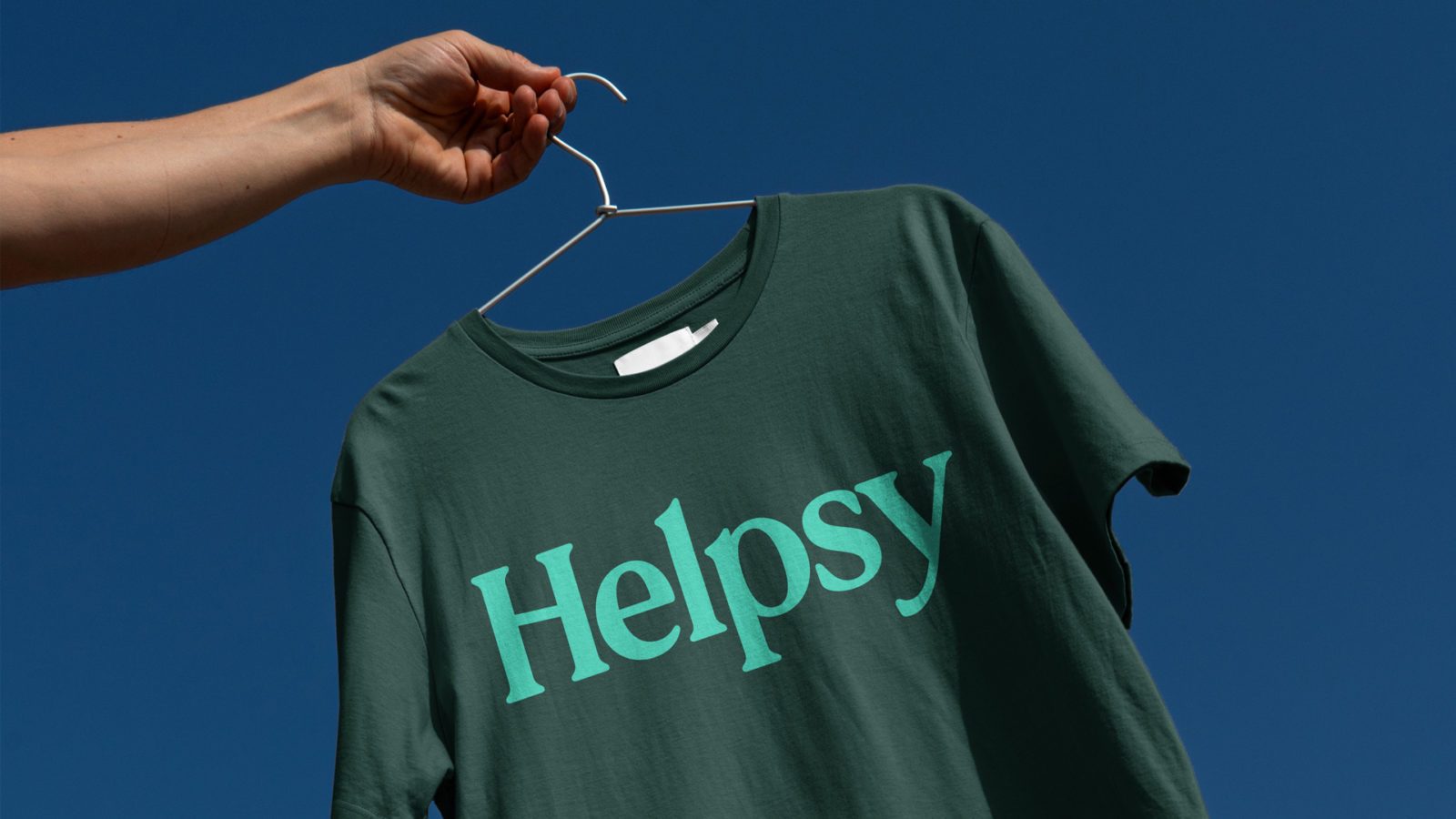 Helpsy rebrand logo shirt