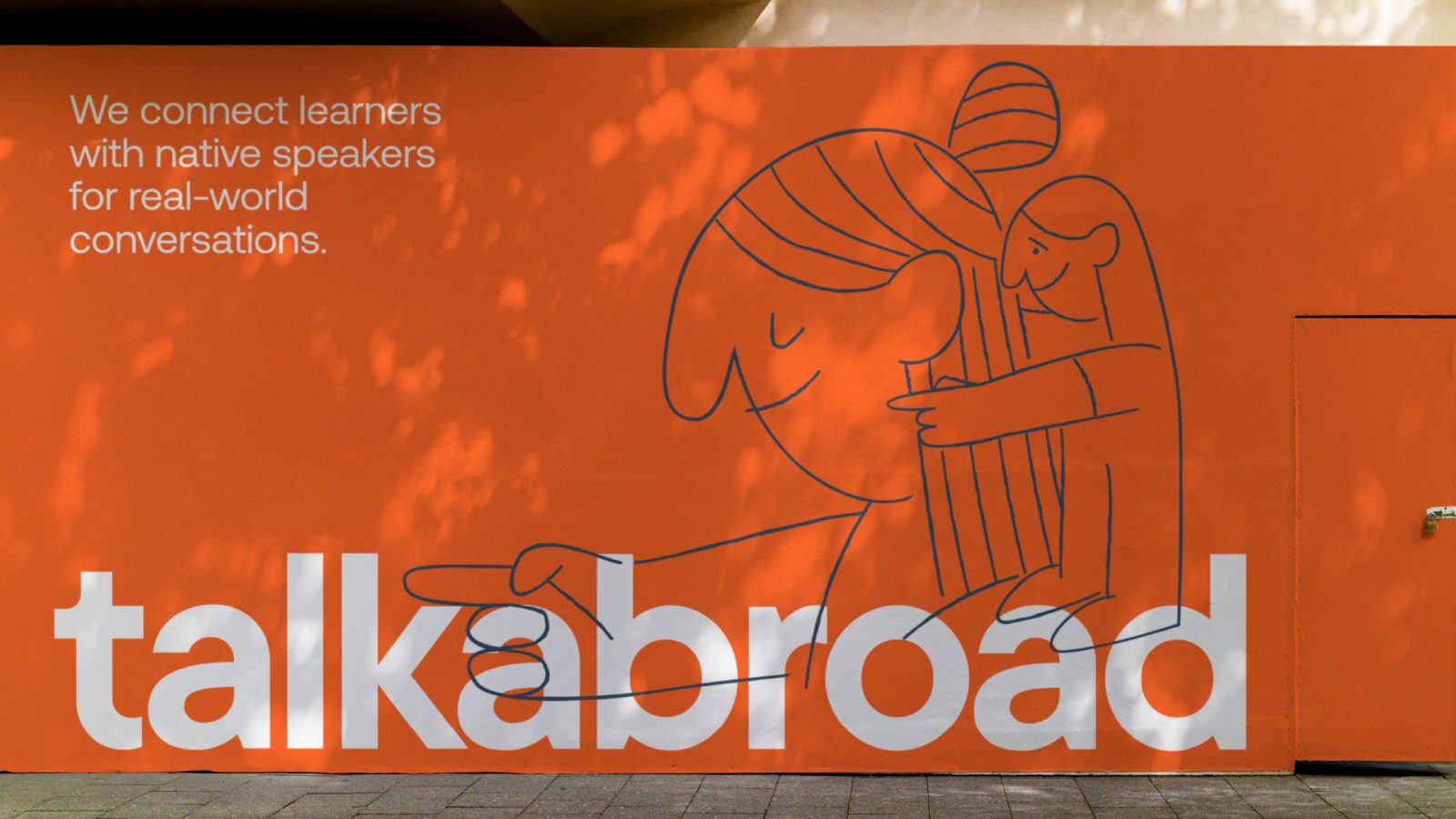 TalkAbroad Branded Billboard with Illustration