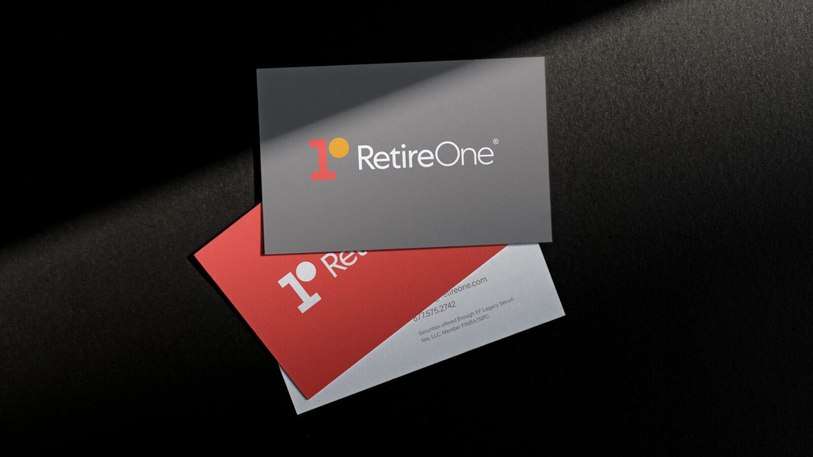 RetireOne Retirement Planning Brand Business Card Design