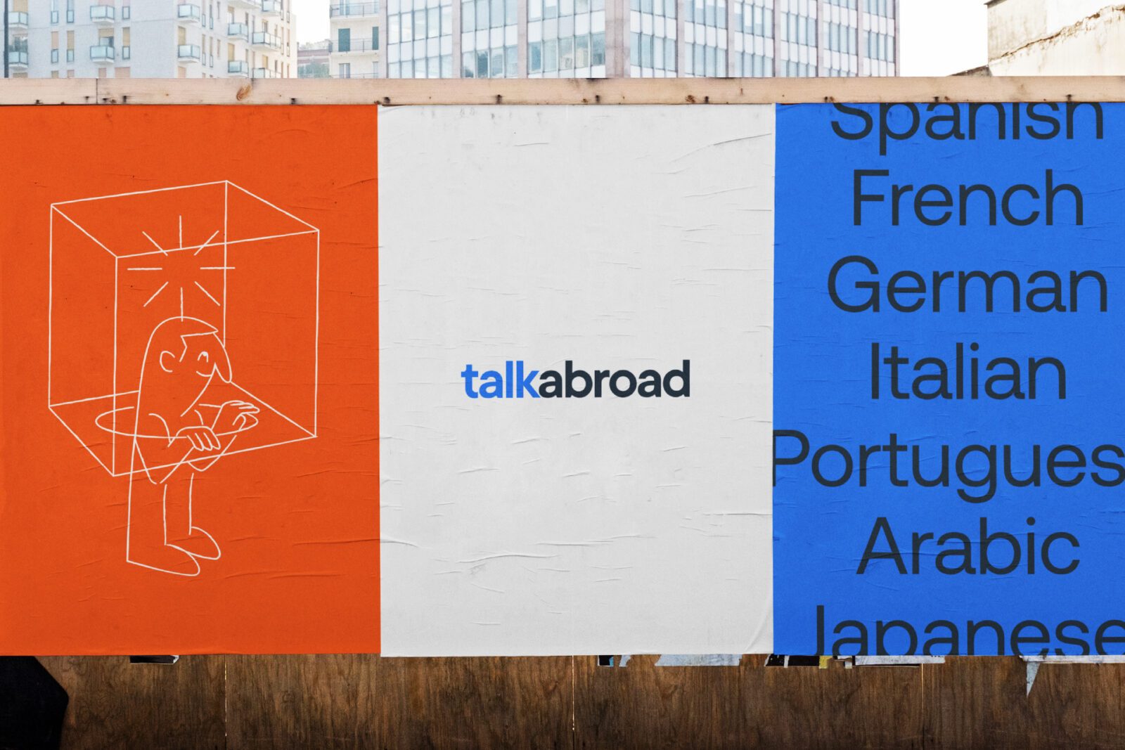 TalkAbroad Branded Posters with Illustration